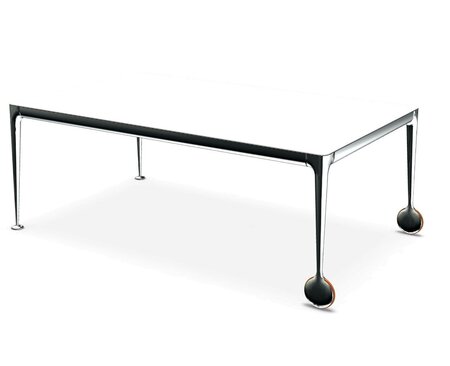 Magis - Big Will Tisch mit Rollen - Weiss-Poliert / Breite: 200 cm; Höhe: 75 cm; Tiefe: 100 cm;