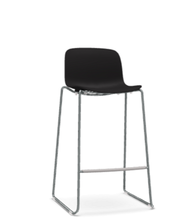 Magis Troy Barhocker - Schwarz - verchromt