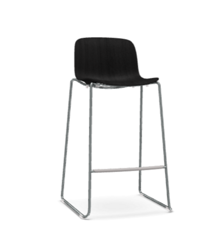 Magis Troy Barhocker - Buche schwarz - verchromt
