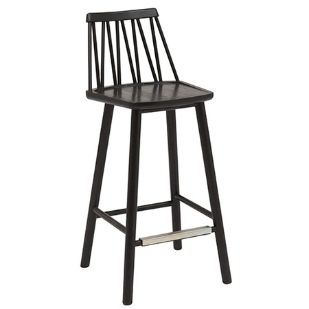 Hans K ZigZag Barchair 63cm Ash Black