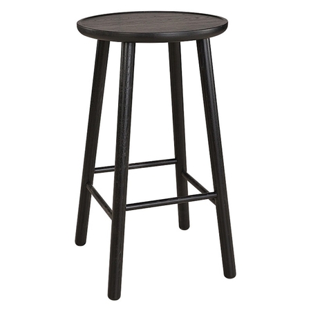 Hans K ZigZag Barstool 63cm Ash Black