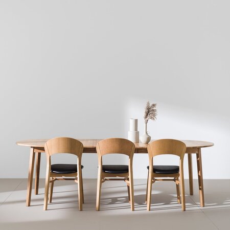 HANS K RAINBOW TABLE 205(50)X100CM- SOLID OAK