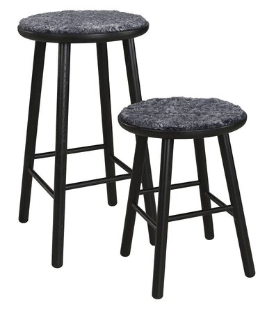 HANS K ZIGZAG BARSTOOL 78CM BLACK STAIN