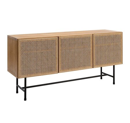 Hans K Racquet sideboard - oiled oak-metal legs
