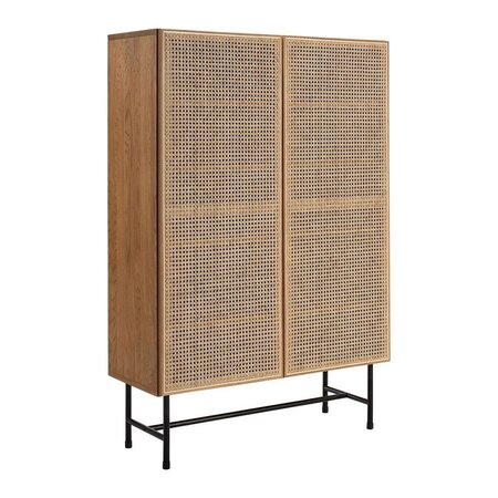 HANS K RACQUET CABINET OAK OILED- LEGS METAL