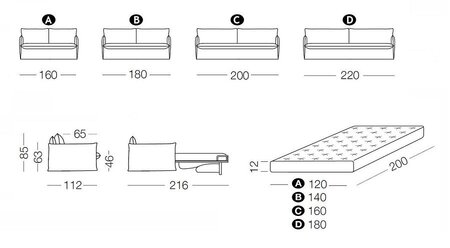 Milano Schlafsofa Clarke XL