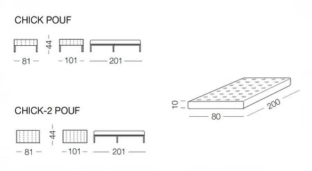 Milano Chick & Chick-2 Schlafhocker 81 T.101 cm