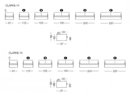 Milano Clarke 14-18 Sofa