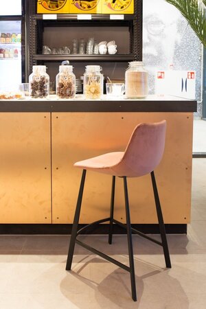 Dutchbone Franky Velvet Counter Stool