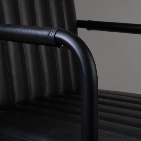 Dutchbone Stitched Armchair - Dark Grey