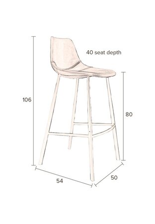 Dutchbone Franky Barstool