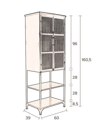 Dutchbone Denver Cabinet High