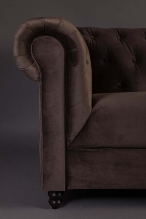 Dutchbone Chester Sofa velvet Dark Brown