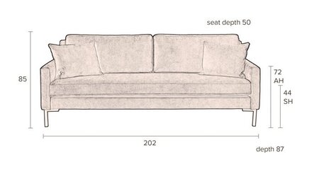 Dutchbone Houda 3-Seater
