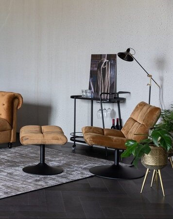 Dutchbone Bar Velvet Hocker