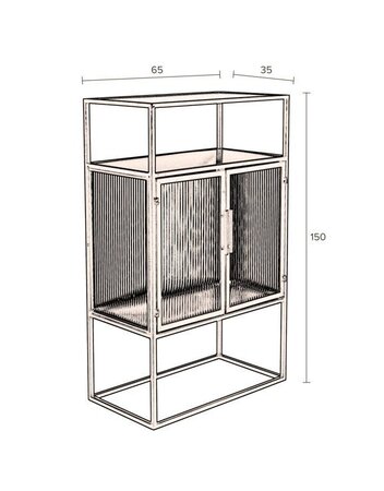 Dutchbone Boli Cabinet - Medium - 65x35x105 cm (WxDxH)
