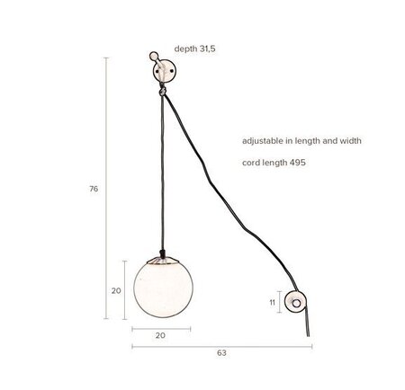 Dutchbone Bulan Wall Lamp