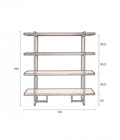 Dutchbone Class Shelf - size