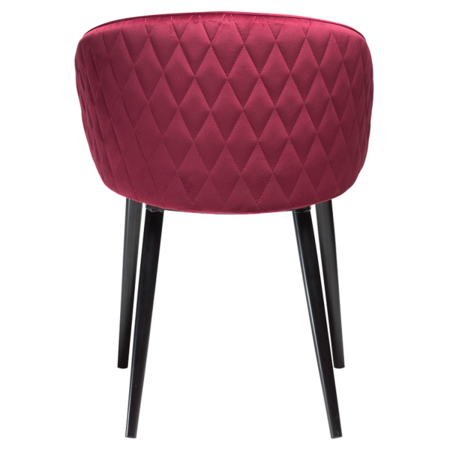Dan-Form DUAL chair Deep Ruby Velvet with Black Legs