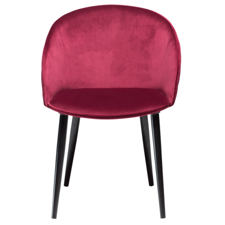 Dan-Form DUAL chair Deep Ruby Velvet with Black Legs