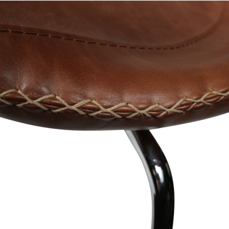 Dan-Form FLAIR chair Light brown leather with chrome legs