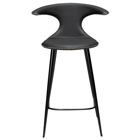 Dan-Form, Dan-Form FLAIR counter stool Black leather with round black legs