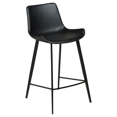 Dan-Form HYPE counter stool Black art. leather with black legs