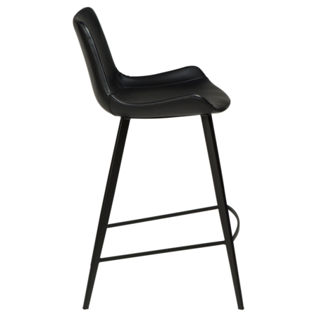 Dan-Form HYPE counter stool Black art. leather with black legs