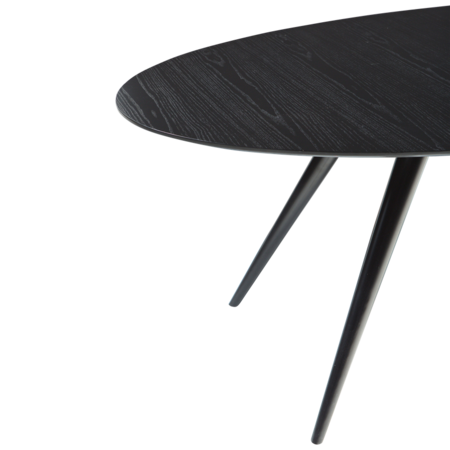 Dan-Form ECLIPSE table top Black stained ash table top oval with extension
