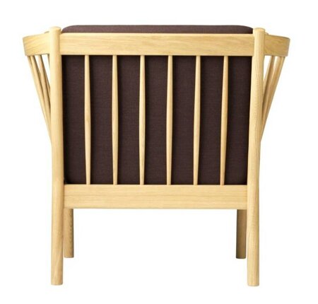 FDB Mobler J146 Sessel-Eiche, Natur, Lackiert - Wolle, Braun (4123)