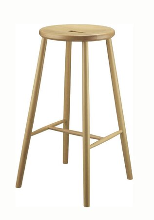 FDB Mobler J27B - Barstuhl H 75cm - Buche Natur lackiert
