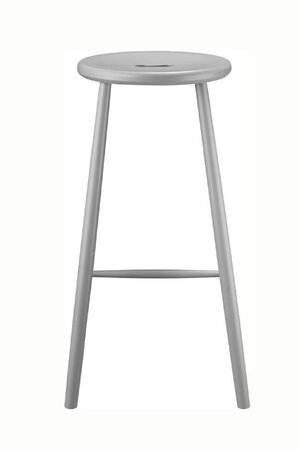 FDB Mobler J27B - Barstuhl H 75cm - Buche Grau