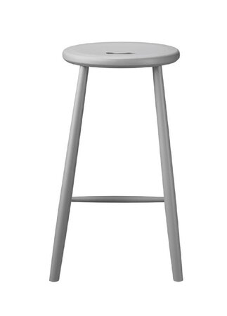FDB Mobler J27C - Barhocker H 65cm - Buche Grau
