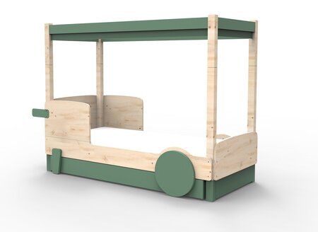 Mathy By Bols Himmelbett Mit Bettschublade Discovery - Jungle green