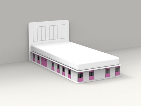 MATHY BY BOLS STABILES BETT - 2 SEITEN - ROSA