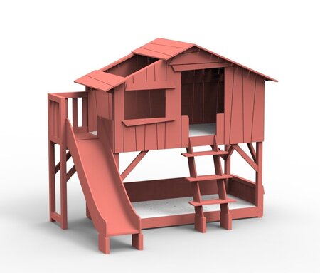 Mathy by Bols Treehouse Etagenbett-Plattform und Rutsche - Koraal