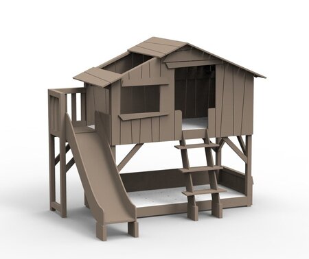 Mathy by Bols Treehouse Etagenbett-Plattform und Rutsche - Linnen
