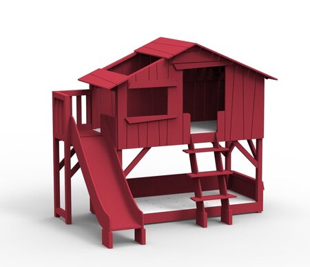Mathy by Bols Treehouse Etagenbett-Plattform und Rutsche - Marsala