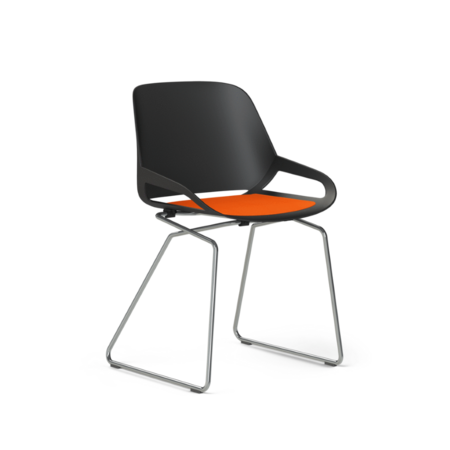 Aeris Numo Kufengestell - Chrom Glänzend - Schwarz - Orange-Rot