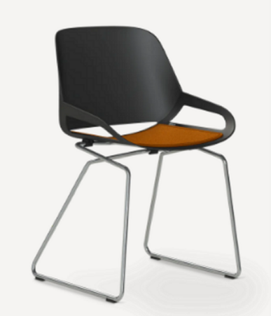 Aeris Numo Kufengestell - Chrom Glänzend - Schwarz - Gelb-orange meliert