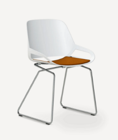 Aeris Numo Kufengestell - Chrom Glänzend - Weiß - Gelb-orange meliert