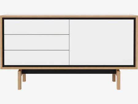Bolia Floow Anrichte - Small - Eiche geölt, Weißes Laminat
