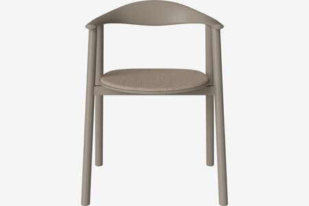 Bolia Swing Esstischstuhl – Farben Edition - Monza-Boucle-Dark-Beige-Eiche-graubraun-lackiert