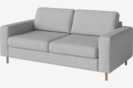 Bolia Scandinavia 2 Sitzer Sofa - Fawn Flach gewebt Hellgrau