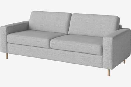 Bolia Scandinavia 3 Sitzer Schlafcouch Mit integrierten Rädern - London Flachgewebe Hellgrau