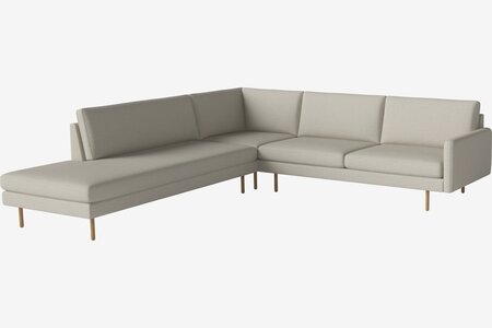 Bolia Scandinavia Remix 5 Sitzer Ecksofa Mit Open End - London-Flachgewebe-Elfenbein - Links