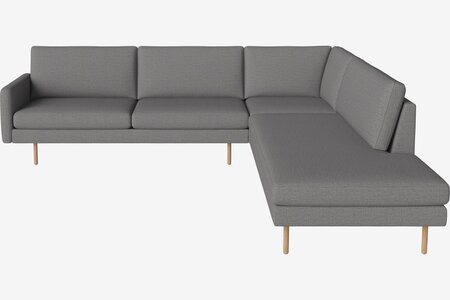 Bolia Scandinavia Remix 5 Sitzer Ecksofa Mit Open End - London-Flachgewebe-Multi-Grau - Rechts