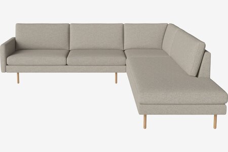 Bolia Scandinavia Remix 5 Sitzer Ecksofa Mit Open End - Monza-Boucle-Sand - Rechts