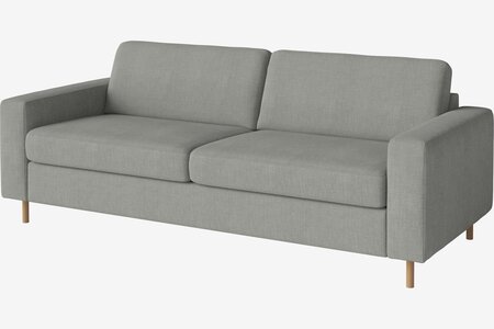 Bolia Scandinavia 3 Sitzer Schlafcouch Kaltschaum Matratze - Fawn-Flachgewebt-Hellgrau