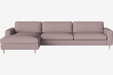 Bolia Scandinavia 4 Sitzer Sofa Mit Chaiselongue - 15 cm weiß pigmentierte geölte Eiche - Links